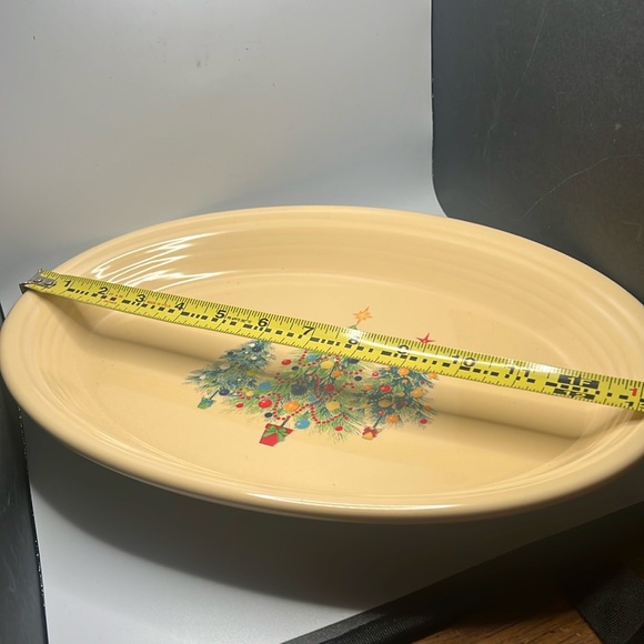 NWT Fiesta Oval platter 10 13 5/8” trio trees yellow - Picture 2 of 5
